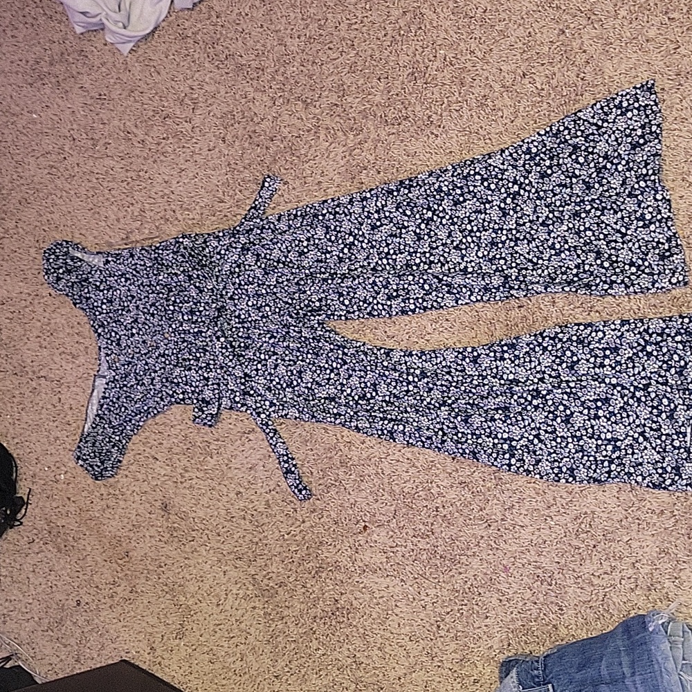 Floral Jumpsuit With Belt